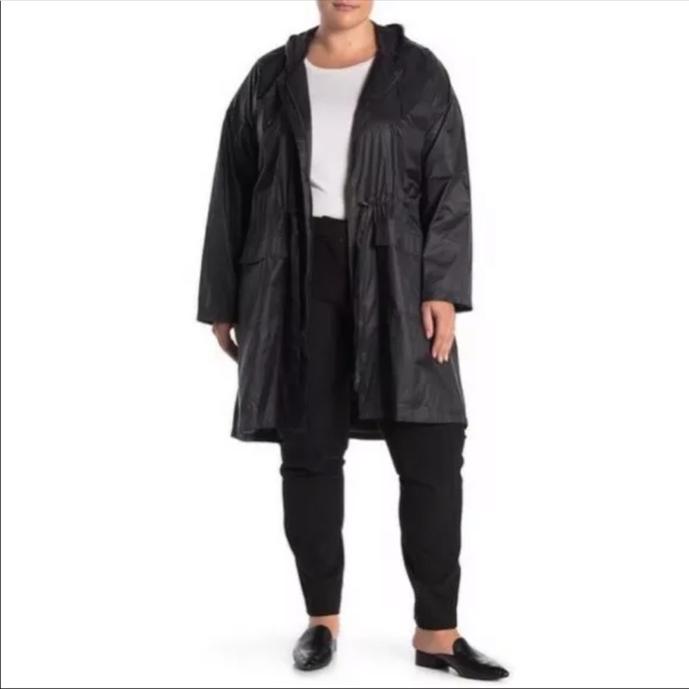 Eileen Fisher Hooded Recycled Nylon Jacket 1X Plus - Picture 2 of 12